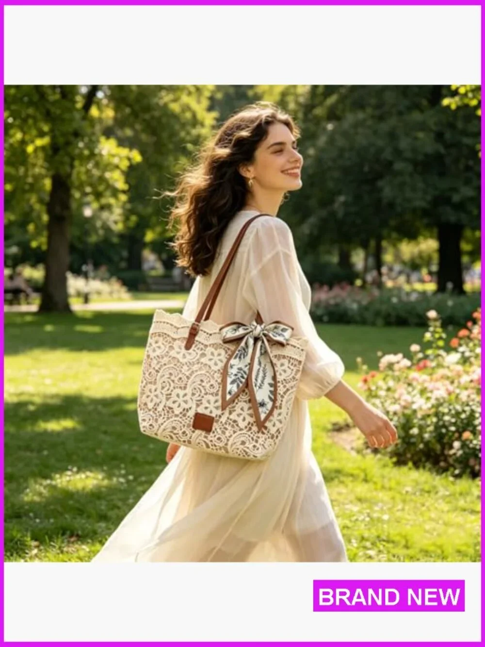 Woven Tote Hobo Bag Crochet Beach Shoulder Purse with Removable Strap